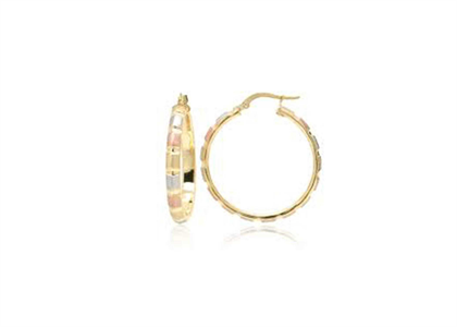 Three Tone Plated Seminario Earring